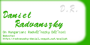 daniel radvanszky business card